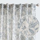 Cortinas jinchan Floral Linen 240 cm, azul, francês, country x2
