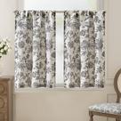 Cortinas jinchan Floral Linen 66x61 cm, filtragem de luz, 2 painéis