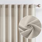 Cortinas jinchan Linen Blend de 24 cm de comprimento para sala de estar com 2 painéis Cortinas jinchan Linen Blend de 24 cm de comprimento para sala de estar com 2 painéis