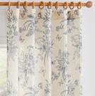 Cortinas jinchan Linen Floral 160x160cm Blue Living Room Cortinas jinchan Linen Floral 160x160cm Blue Living Room