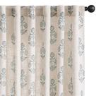 Cortinas jinchan Linen Floral, 214 cm de comprimento, azul, sala de estar