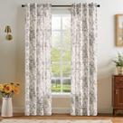 Cortinas jinchan Linen Floral com 214 cm de comprimento para sala de estar Cortinas jinchan Linen Floral com 214 cm de comprimento para sala de estar