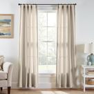 Cortinas jinchan Oat Linen Blend 38x213cm, 2 painéis, quarto