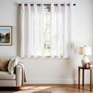 Cortinas jinchan White Linen 160x160cm para 2 painéis de quarto