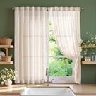 Cortinas jinchan Winslow Linen 137x137cm, filtragem de luz, 2 painéis