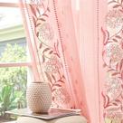 Cortinas jinchan Winslow Sheer 160x160cm Bordered Floral x2