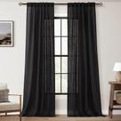 Cortinas Jolilight Black Linen com 213 cm de comprimento com filtragem de luz Cortinas Jolilight Black Linen com 213 cm de comprimento com filtragem de luz