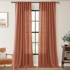 Cortinas Jolilight Linen Terracotta 213x213cm 2 painéis Cortinas Jolilight Linen Terracotta 213x213cm 2 painéis