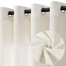 Cortinas Jowels Lino Natural Crema Largo 260 cm 2 Paneles