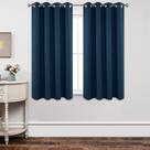 Cortinas Joydeco 160 cm 2 Paneles Térmicos Aislantes Azul Marino
