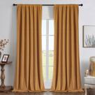 Cortinas Joydeco 2 Paneles Mostaza de Terciopelo 137x274 cm Cortinas Joydeco 2 Paneles Mostaza de Terciopelo 137x274 cm