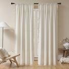 Cortinas Joydeco Beige Boho 274 cm H 2 painéis Rod Pocket 132 cm W