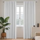 Cortinas Joydeco Blackout 96 polegadas, 2 painéis, branco acinzentado