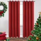 Cortinas Joydeco Burgundy 2 painéis 107x213 cm com isolamento térmico Cortinas Joydeco Burgundy 2 painéis 107x213 cm com isolamento térmico