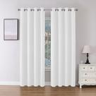 Cortinas Joydeco com isolamento térmico, 2 painéis, 213x213cm, brancas Cortinas Joydeco com isolamento térmico, 2 painéis, 213x213cm, brancas