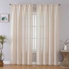 Cortinas Joydeco de Lino Boho 2 Paneles 132x183 cm Semi Translúcidas