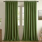 Cortinas Joydeco Green Velvet, 2 painéis, 240x260 cm, Rod Pocket Cortinas Joydeco Green Velvet, 2 painéis, 240x260 cm, Rod Pocket