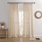 Cortinas Joydeco Linen 183 cm de comprimento, 2 conjuntos de painéis para quarto Cortinas Joydeco Linen 183 cm de comprimento, 2 conjuntos de painéis para quarto
