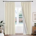 Cortinas Joydeco Pinch de linho plissado 100% blackout 210x213cm