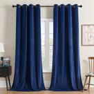 Cortinas Joydeco Royal Blue Velvet 213x213cm Blackout 2 painéis