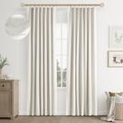 Cortinas Joywell Natural Beige Blackout Linen 214x213cm 2 painéis