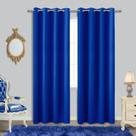 Cortinas KOUFALL Blue com 213 cm de comprimento para sala de estar com 2 painéis