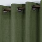 Cortinas KOUFALL Dark Olive Green Sheer 214 cm para sala de estar