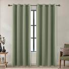 Cortinas KOUFALL Dark Sage Green Blackout 213x213cm 2 painéis