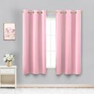 Cortinas KOUFALL Kids Bedroom Blackout Baby Pink 115 cm de comprimento
