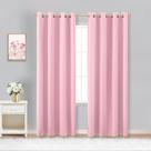 Cortinas KOUFALL Pink Blackout 213 cm para meninas, quarto x2