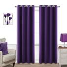 Cortinas KOUFALL, roxo escuro, 213 cm de comprimento, sala de estar, 2 painéis