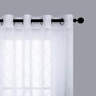 Cortinas KOUFALL White Sheer 214 cm de comprimento, 2 painéis para quarto