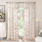 Cortinas Lajode Floral Sheer para meninas, quarto de 244 cm, 2 painéis