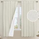 Cortinas LAMIT 100% Blackout Natural Linen 133x160cm Marfim
