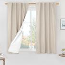 Cortinas LAMIT Blackout Linen Thermal 96x114 cm Farinha de aveia