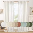 Cortinas LAMIT Cream Linen 240x240 cm, filtro de luz, conjunto de 2
