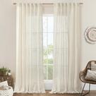 Cortinas LAMIT Linen 2 painéis 132x260cm Natural Cream Ivory