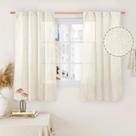 Cortinas LAMIT Short Window Linen 86x137cm Cream 2 painéis