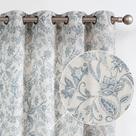 Cortinas Lazzzy Linen Farmhouse para sala de estar 214 cm azuis