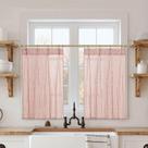 Cortinas Lino Rosa Winter para cozinha, Natal, Natal Cortinas Lino Rosa Winter para cozinha, Natal, Natal
