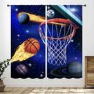 Cortinas Lnepty Boys Basketball Sports Theme 42 x 45 polegadas, 2 painéis