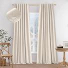 Cortinas MIULEE 100% Blackout Linen 230 cm H para 2 painéis de quarto Cortinas MIULEE 100% Blackout Linen 230 cm H para 2 painéis de quarto