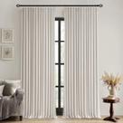 Cortinas MIULEE Birch Pinch plissadas 100% linho blackout 229 cm