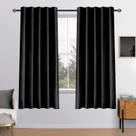 Cortinas MIULEE Black Velvet Blackout W132 x L183cm 2 painéis