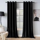 Cortinas MIULEE Black Velvet com 229 cm de comprimento, conjunto de 2 Cortinas MIULEE Black Velvet com 229 cm de comprimento, conjunto de 2