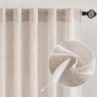 Cortinas MIULEE de linho branco natural 213x213cm para quarto