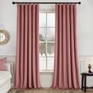 Cortinas MIULEE de veludo 274 cm rosa, conjunto com 2 painéis Cortinas MIULEE de veludo 274 cm rosa, conjunto com 2 painéis