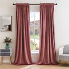 Cortinas MIULEE Dusty Rose Pink Velvet 274 cm de comprimento, conjunto de 2 Cortinas MIULEE Dusty Rose Pink Velvet 274 cm de comprimento, conjunto de 2