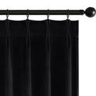 Cortinas MIULEE Pinch Pleated Black Velvet Blackout de 260 cm de comprimento