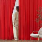 Cortinas MIULEE Rojas Translúcidas Opacas 107x213 cm Juego Cortinas MIULEE Rojas Translúcidas Opacas 107x213 cm Juego
